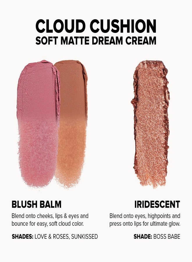 نوديستكس مجموعة Nudestix Sunkissed Glow STAX - 3 قطع من أحمر الخدود الكريمي وأقلام الهايلايتر للخدود والشفاه والعيون | تتضمن ألوان Sunkissed وLove & Roses وBossBabe | مجموعة متعددة الاستخدامات وقابلة للتكديس، نباتية للعناية بالوجه - Image 5